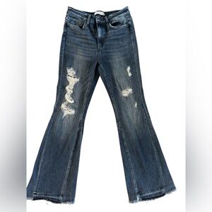 Flying Monkey Wide Leg Distressed Jeans